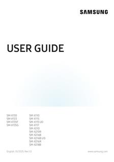 Samsung Galaxy Tab A11 manual. Smartphone Instructions.